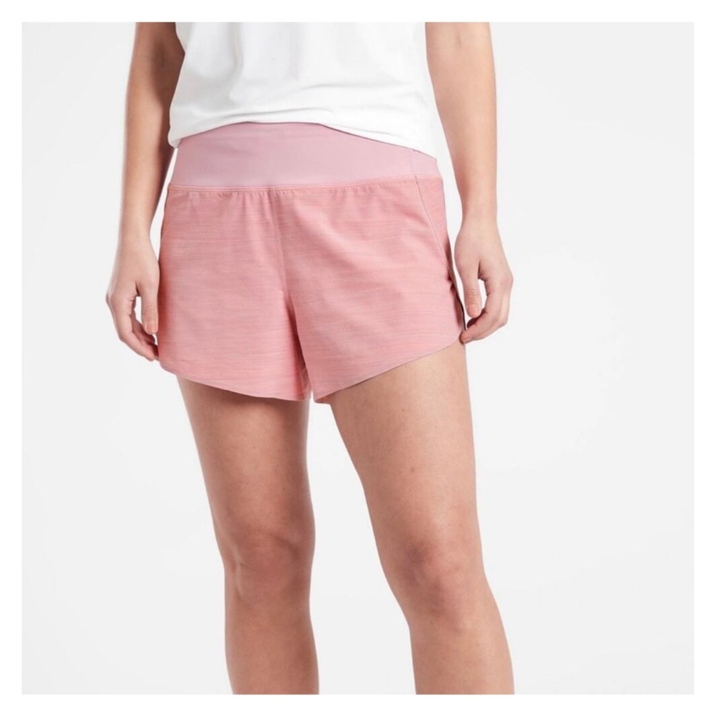Athleta Run With It Textured Shorts 3.5" Hydrangea Pink Size M‎ Athleisure
